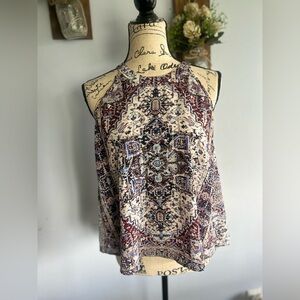 Miss me blouse beaded bohemian tank Gypsy hippie western art to wear top